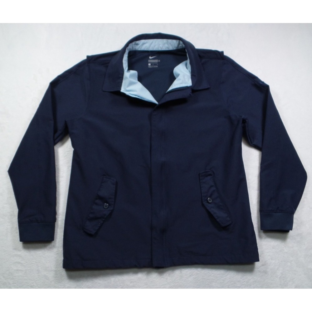 Nike Golf Jacket Mens Size Large Blue Rain Repel Player Full-Zip Standard Fit